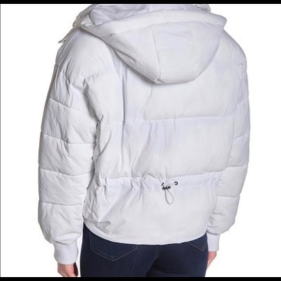 NWT Lucky Brand Missy Short Puffer Jacket white size XL extra large - Picture 2 of 3